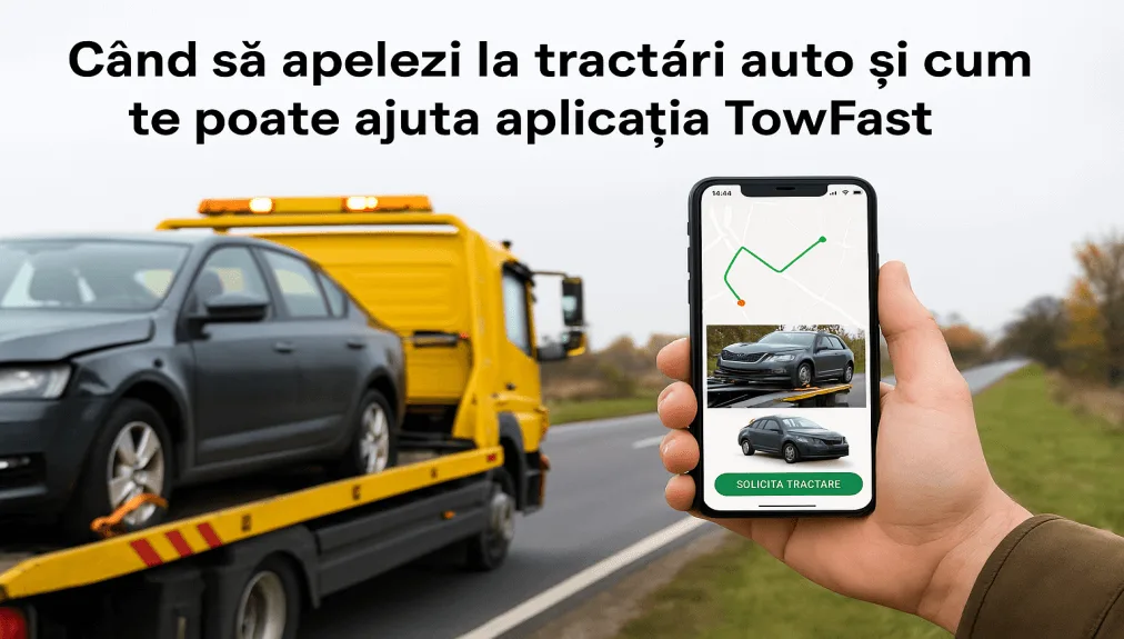 Când să apelezi la tractări auto și cum te poate ajuta aplicația TowFast